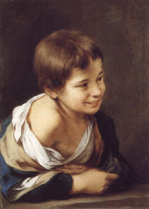 Bartolome Esteban Murillo A Peasant Boy Leaning on a sill oil painting picture